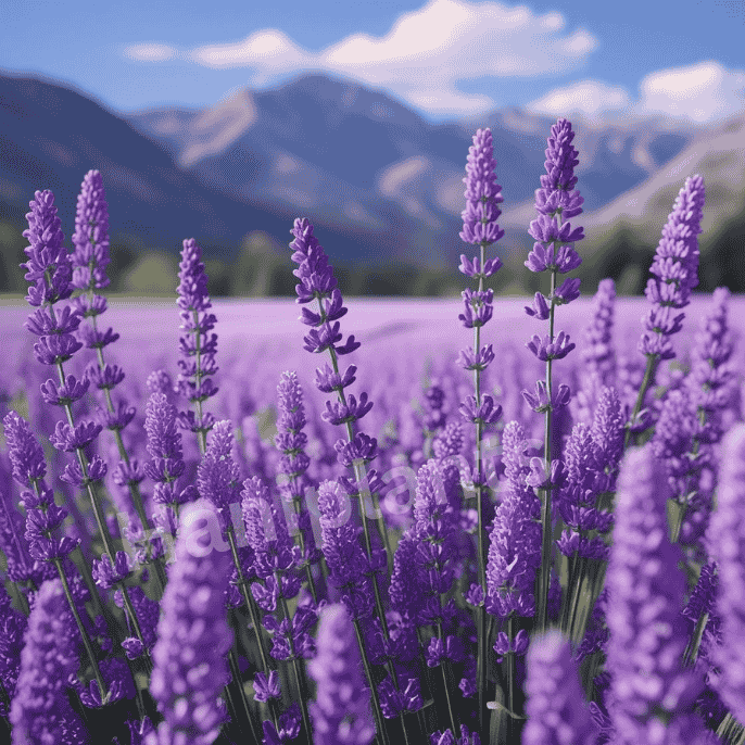 Healthy lavender plant with blooming purple flowers in a pot, ready to grow in gardens and homes across Pakistan.