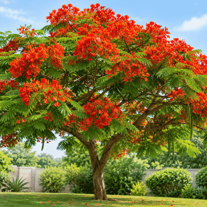 Gulmohar Flowers – Vibrant Red-Orange Bloom | Gulmohar Plant in Pakistan